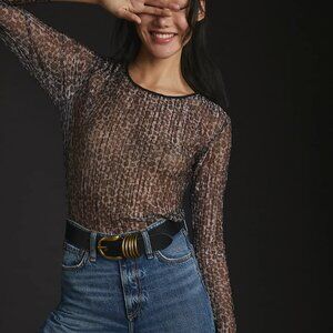 Leopard Print Sheer Top